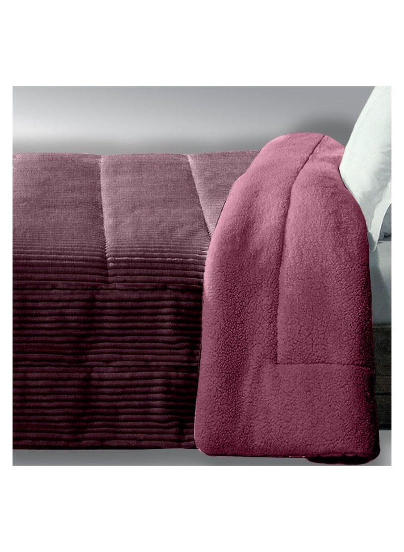 فاميلي بيد لحاف فرو مقلم 3 قطع مقاس 220×240 سم موديل 2403 من فاميلي بد - Image 2